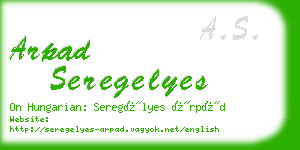 arpad seregelyes business card